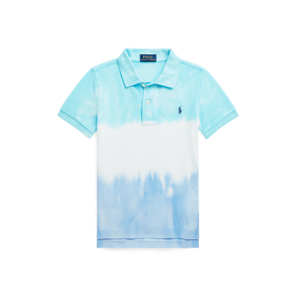 Camisa Polo em malha de algodão tingida