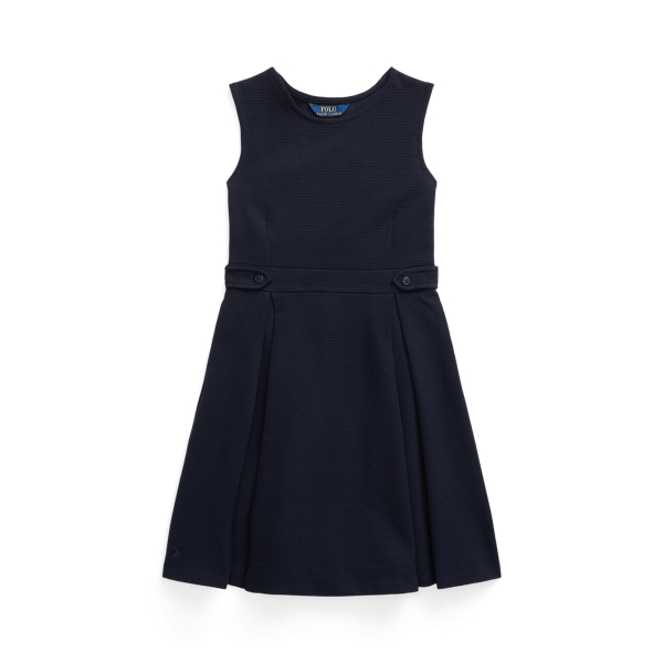 Pleated Ottoman-Ribbed Dress