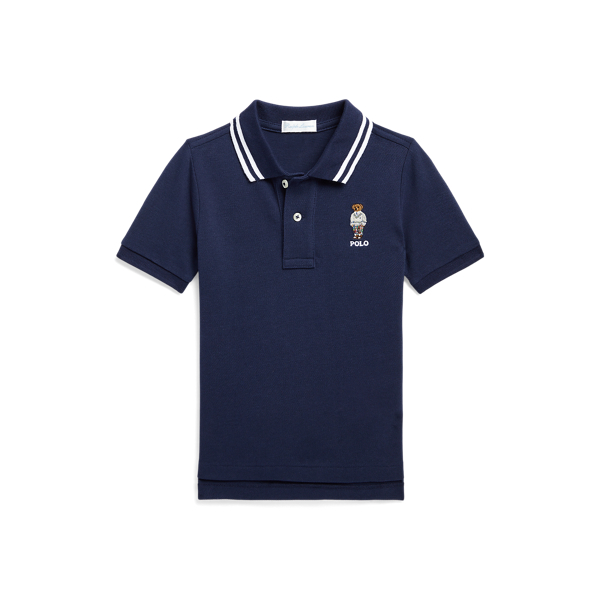 Polo Bear Cotton Mesh Polo Shirt