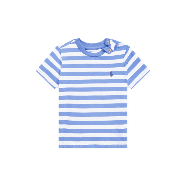 T-shirt em malha de algodão às riscas