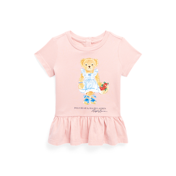 Polo Bear Cotton Jersey Peplum Tee