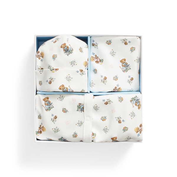 Coffret cadeau 3 pièces Polo Bear coton