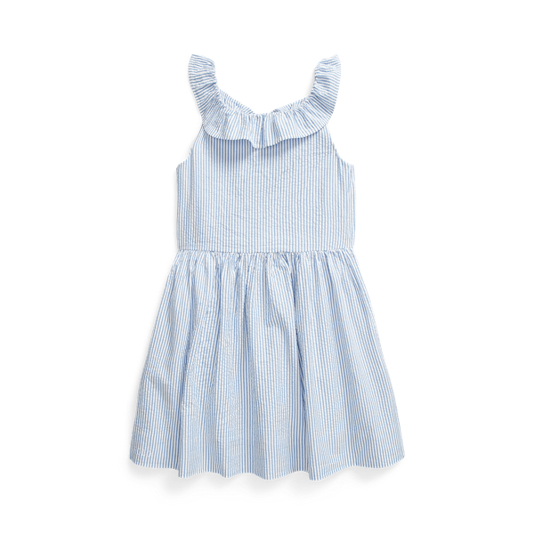 Ruffled Cotton Seersucker Dress for Children | Ralph Lauren® UK