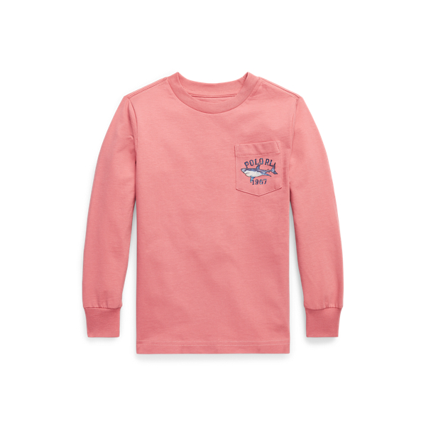 Logo Cotton Long-Sleeve Pocket T-Shirt