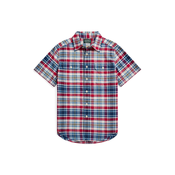 Cotton Madras Short-Sleeve Shirt