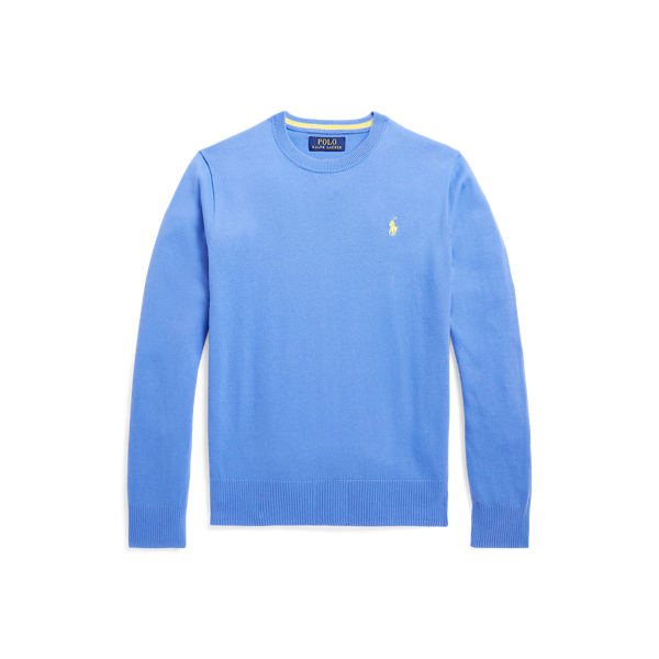Camisola de algodão com gola redonda