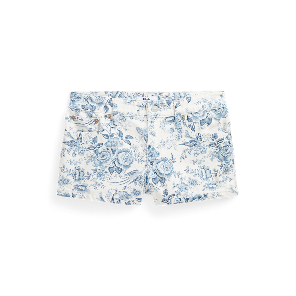 Floral Cotton Denim Short