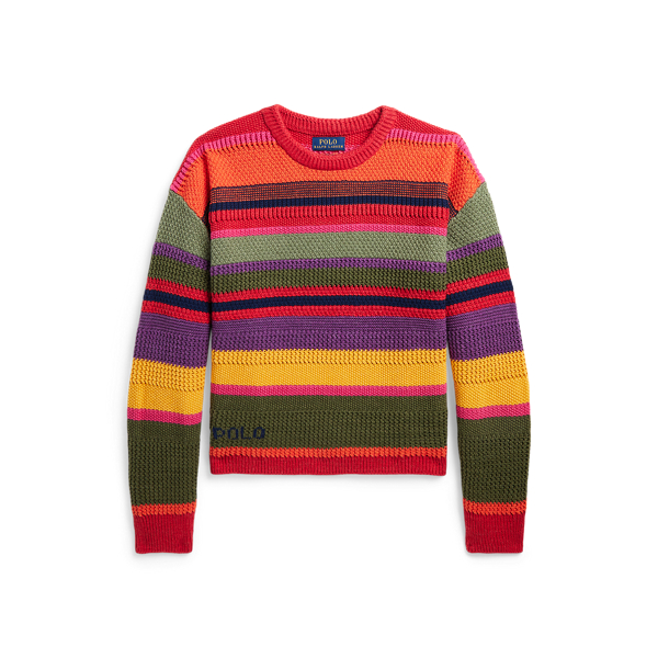 Camisola de mistura de algodão às riscas