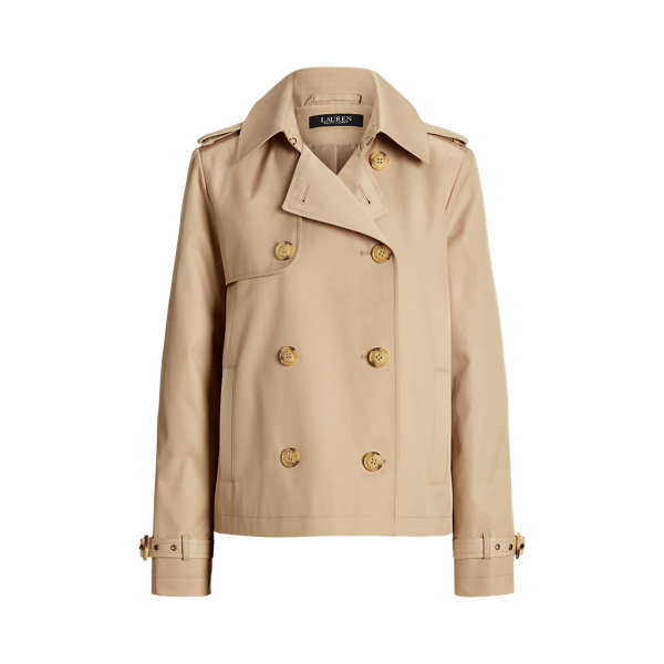 Short Double-Breasted Trench Coat