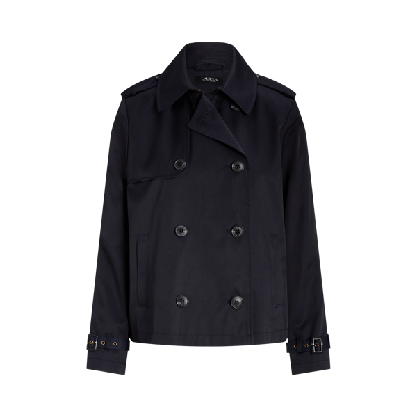 Short Double-Breasted Trench Coat