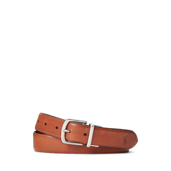 Ceinture en cuir chagrin réversible