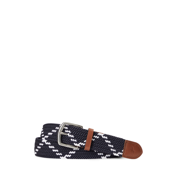 Ceinture en toile bordée de cuir