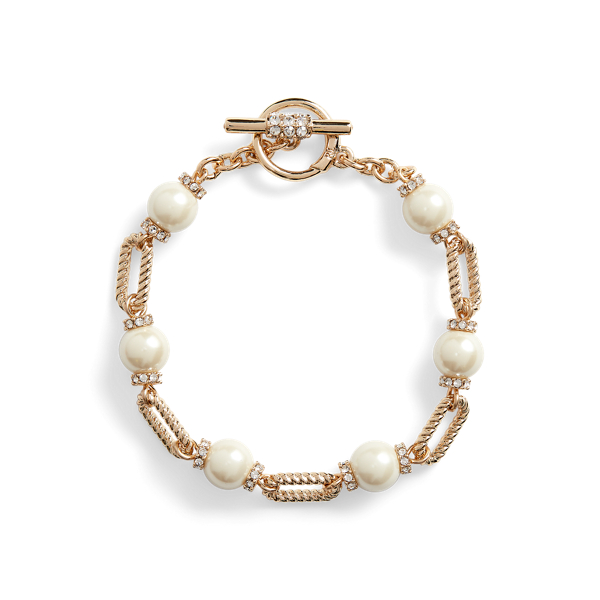 Lauren Goudkleurige armband van imitatieparels 1
