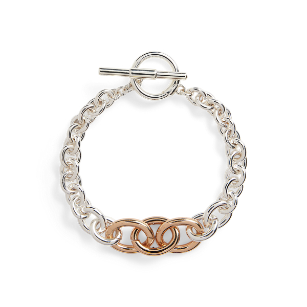 Pulseira flexível em dois tons