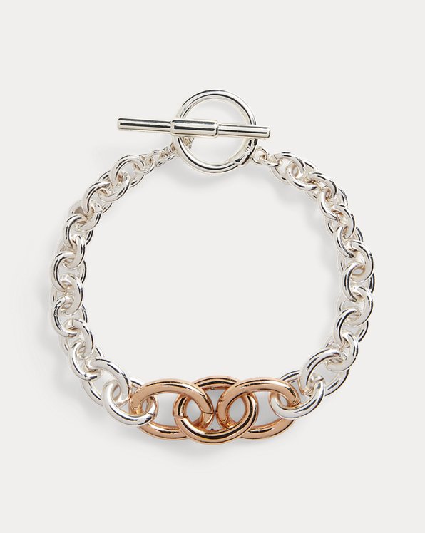 Two-Tone Chain Flex Bracelet