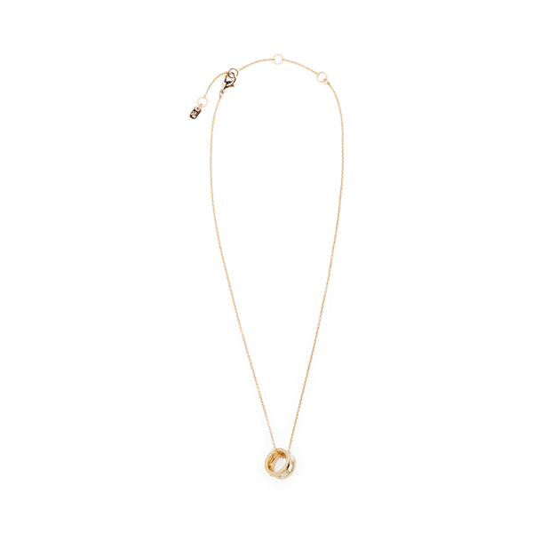 Collier à pendentif doré avec cristaux