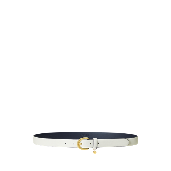 Charm Crosshatch Leather Belt