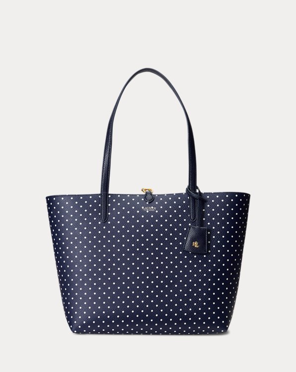 Faux-Leather Print Reversible Tote