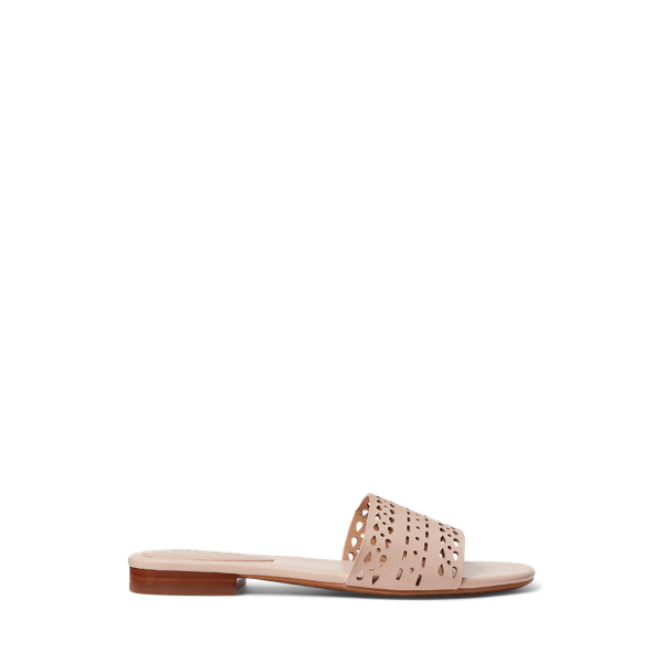 Claquettes Andee en cuir perforé