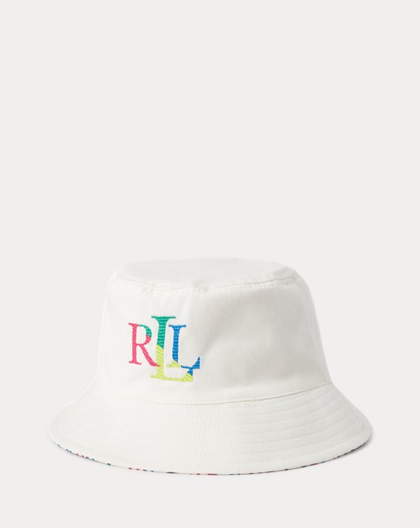 Logo-Print Reversible Cotton Bucket Hat