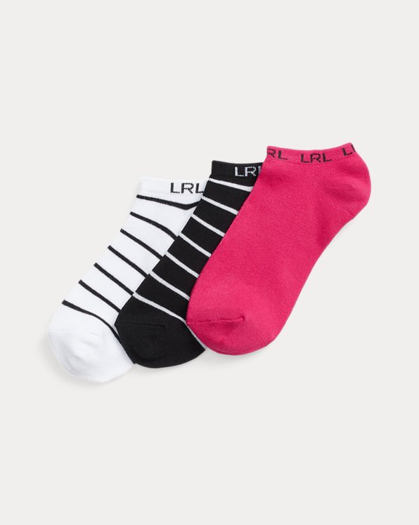 Striped Logo Ankle Sock 3-Pack