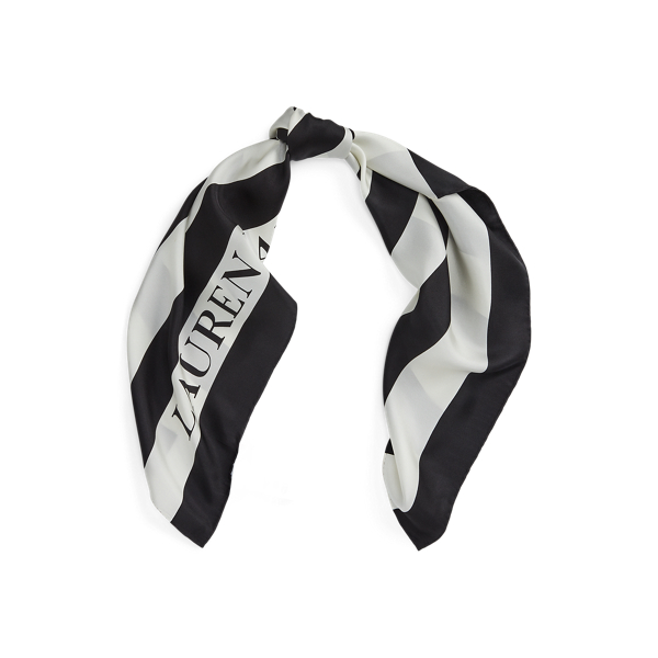 Louise Striped Silk Twill Square Scarf