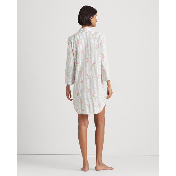 Floral & Striped Jersey Sleep Shirt for Women Ralph Lauren® AE