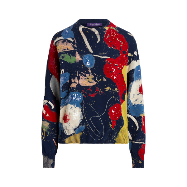 Print Cotton Crewneck Jumper