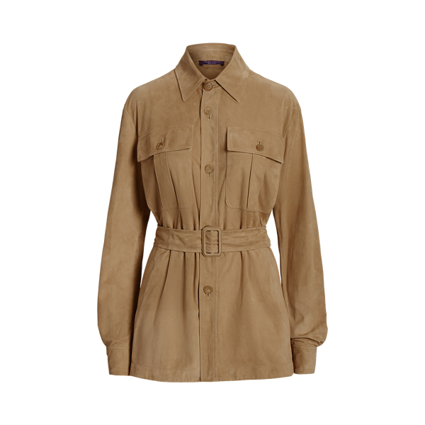 Isla Lamb-Suede Shirt Jacket