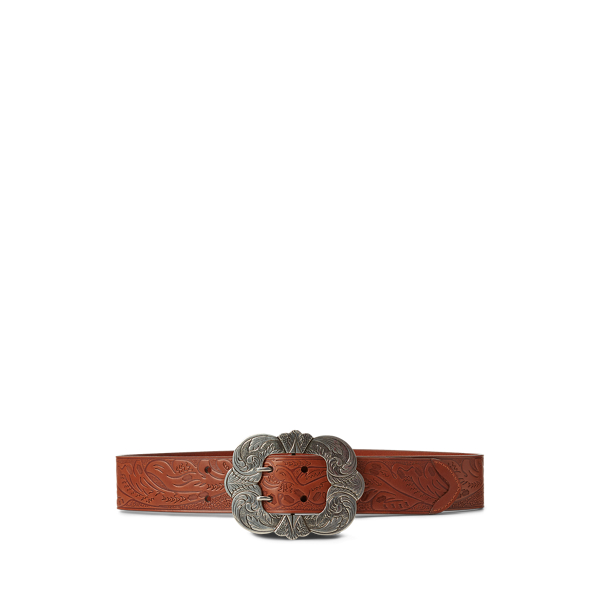 Hand-Tooled Vachetta Leather Belt