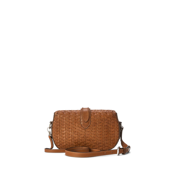 Woven Calfskin Welington Shoulder Bag for Women Ralph Lauren® BR