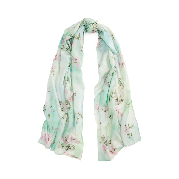 Floral-Print Pashmina Scarf