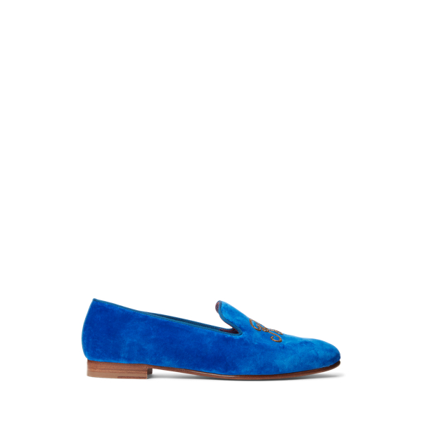 Alonzo Embroidered Velvet Slipper