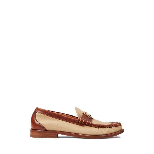 Mocassins Harlan en toile et vachette
