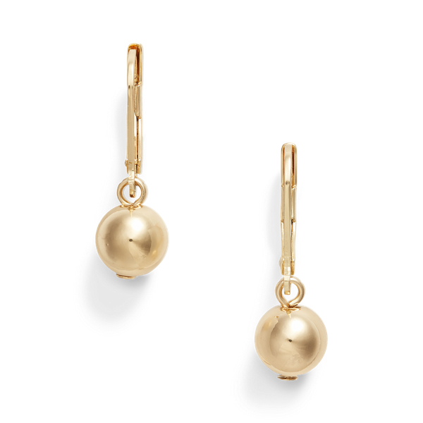 Pendants d'oreilles perlés dorés