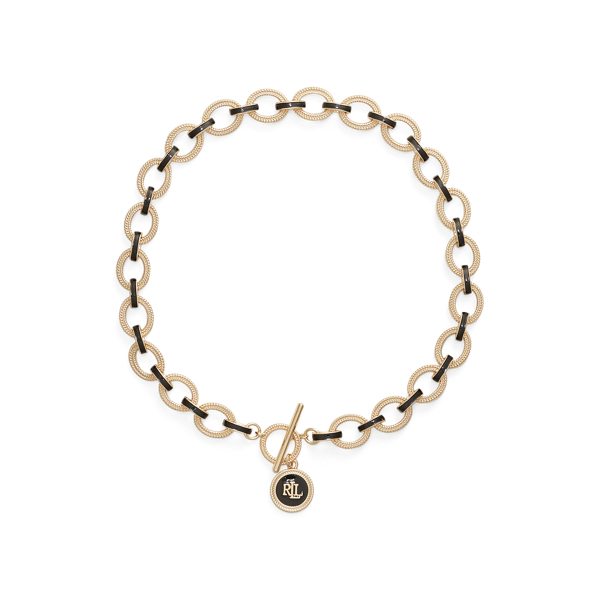 Lauren Goudkleurige en emaille halsketting 1