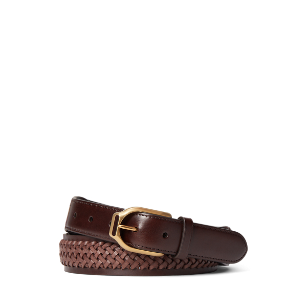 Ceinture Welington en cuir tissée