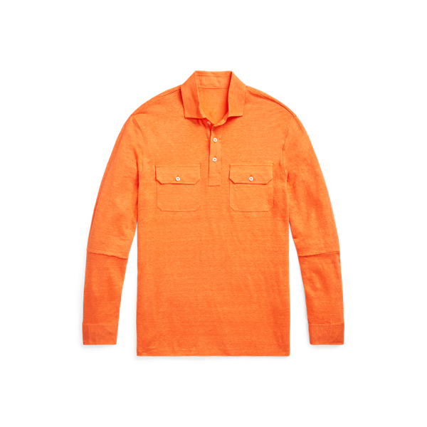 Custom Slim Fit Linen Jersey Polo Shirt