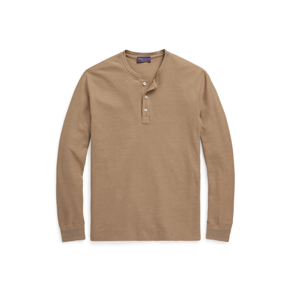 Cotton-Silk Henley Shirt