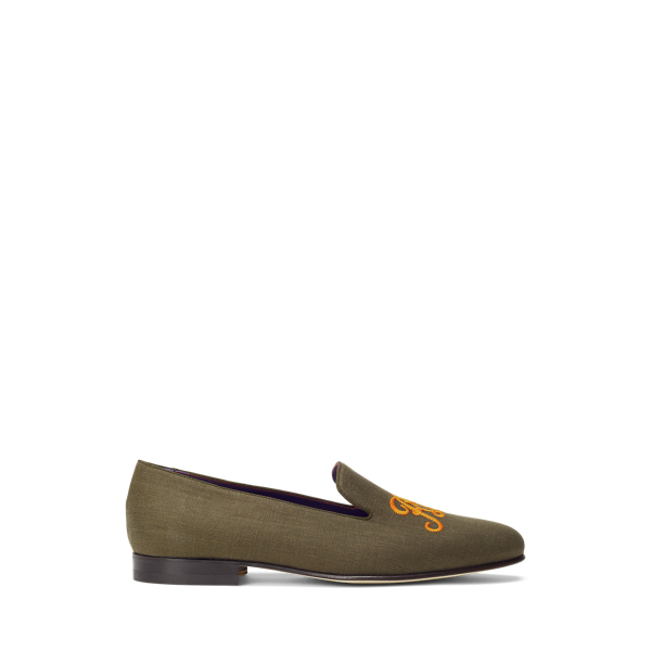 Chaussons Alonzo monogramme lin