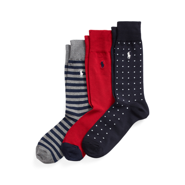 Lot de 3 chaussettes à pois et rayures