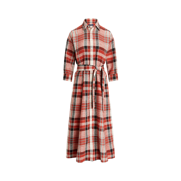 Plaid Linen Shirtdress for Women Ralph Lauren® GY