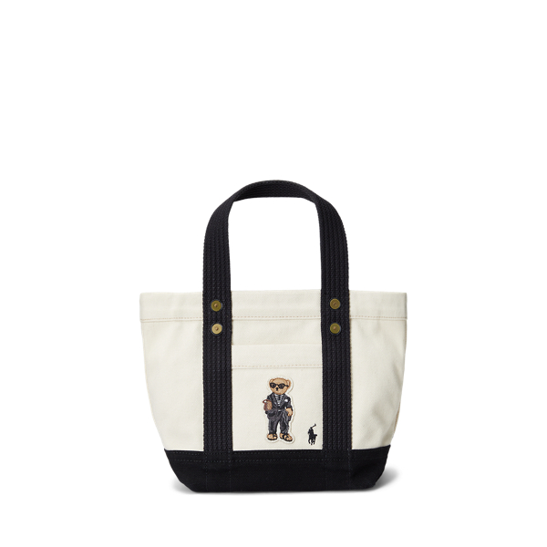 Canvas Small Polo Bear Tote