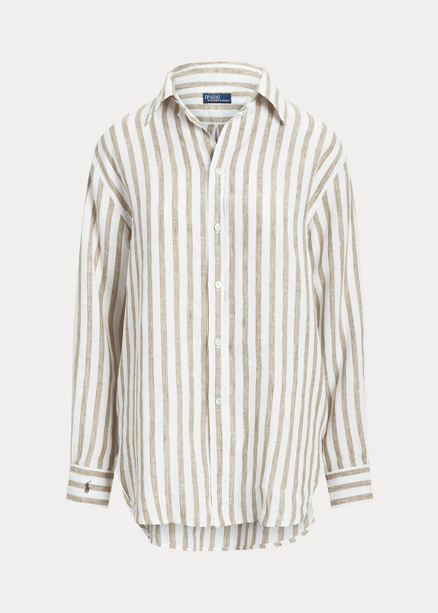 Relaxed Fit Striped Linen Shirt