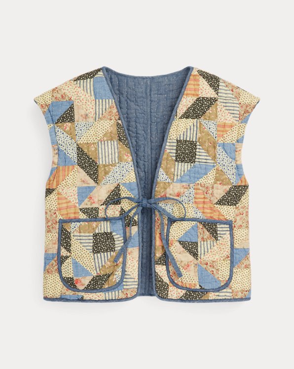 Reversible Quilted Cotton Gilet