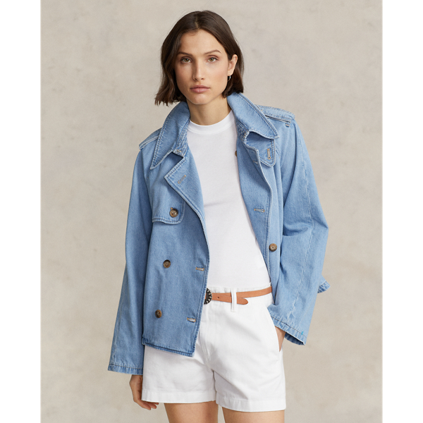 Women's Blue Peacoats, Trench Coats, & Denim Jackets | Ralph Lauren