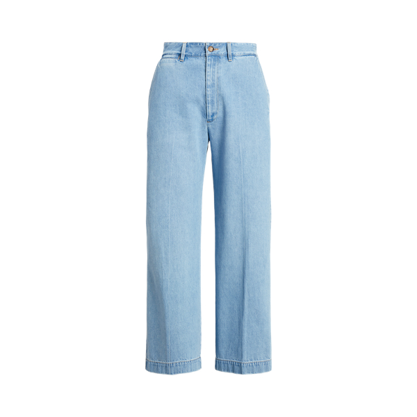 Jean 7/8 jambe large taille haute