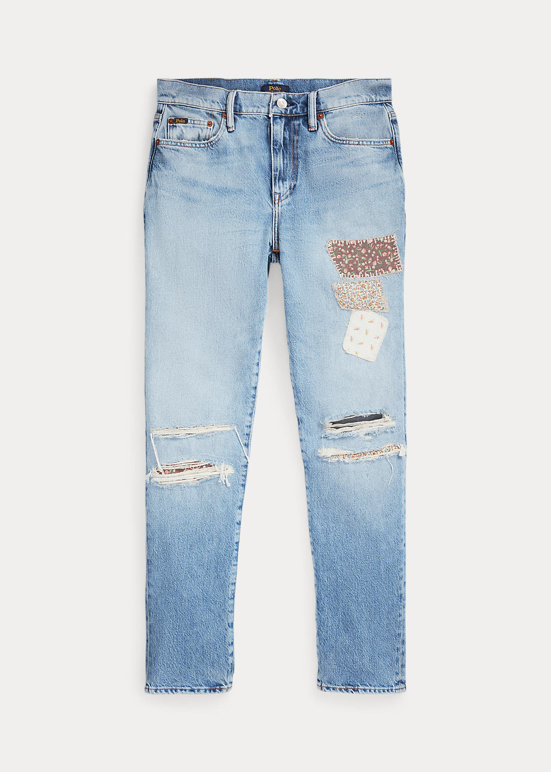 Polo Ralph Lauren De slim boyfriend jeans met patchwork 2