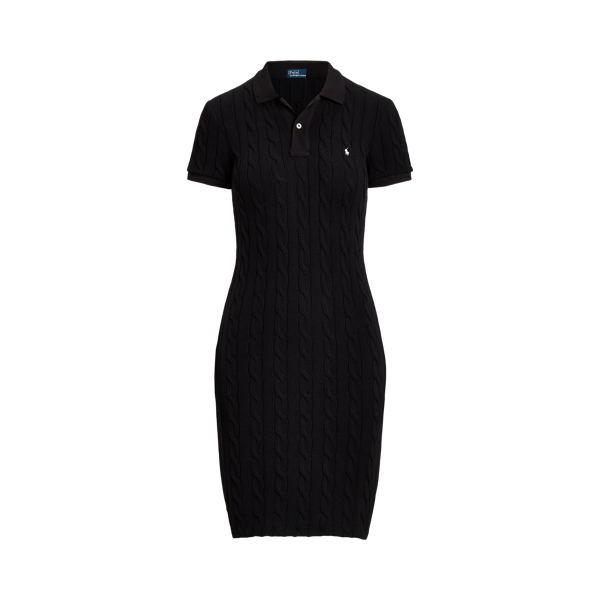 Vestido polo algodão traçado skinny fit