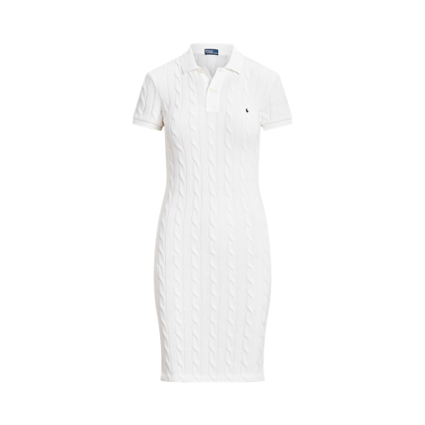 Vestido polo algodão traçado skinny fit